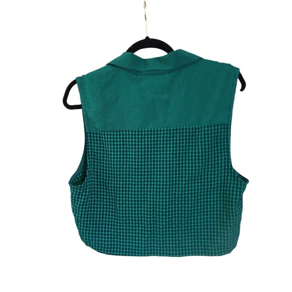 Miss Dorby Vintage Vest Top Dress Gingham Adorable Green Size 10p - Picture 5 of 11
